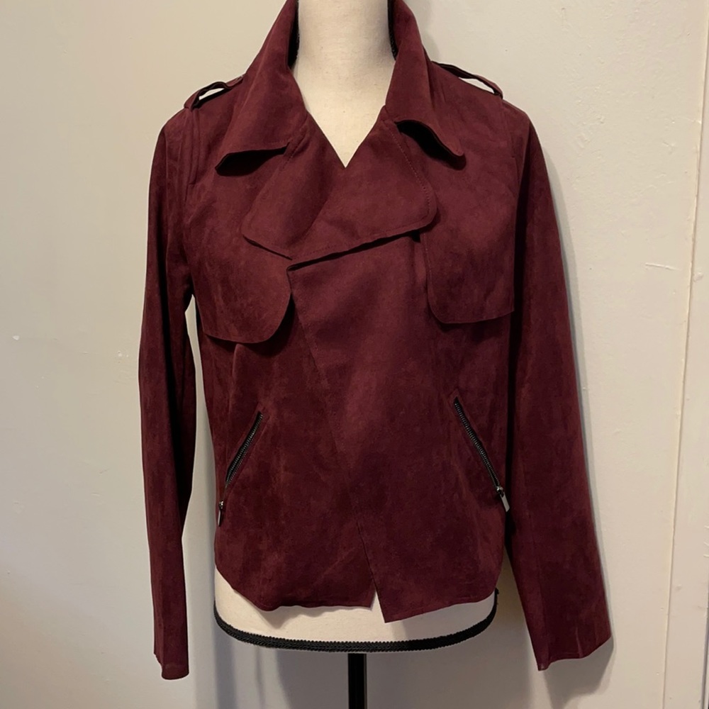 KUT - Merlot Faux Suede Jacket